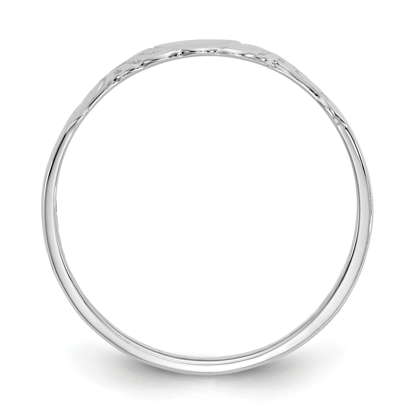 10k White Gold Heart Ring