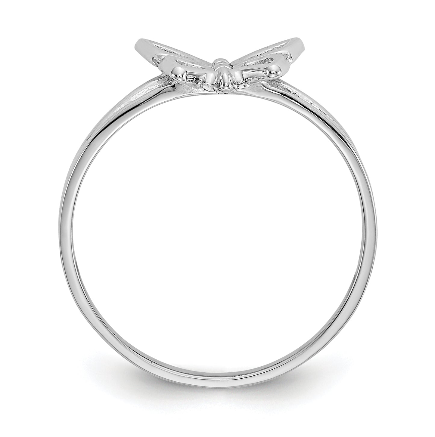 10K White Gold Butterfly Ring
