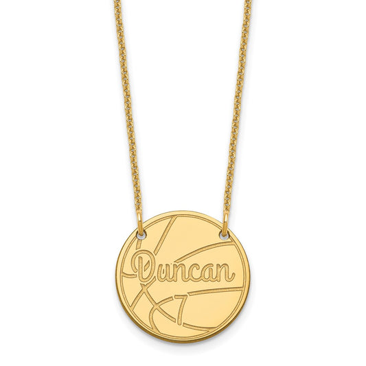 10K Yellow Gold Small Customized Circle Necklace