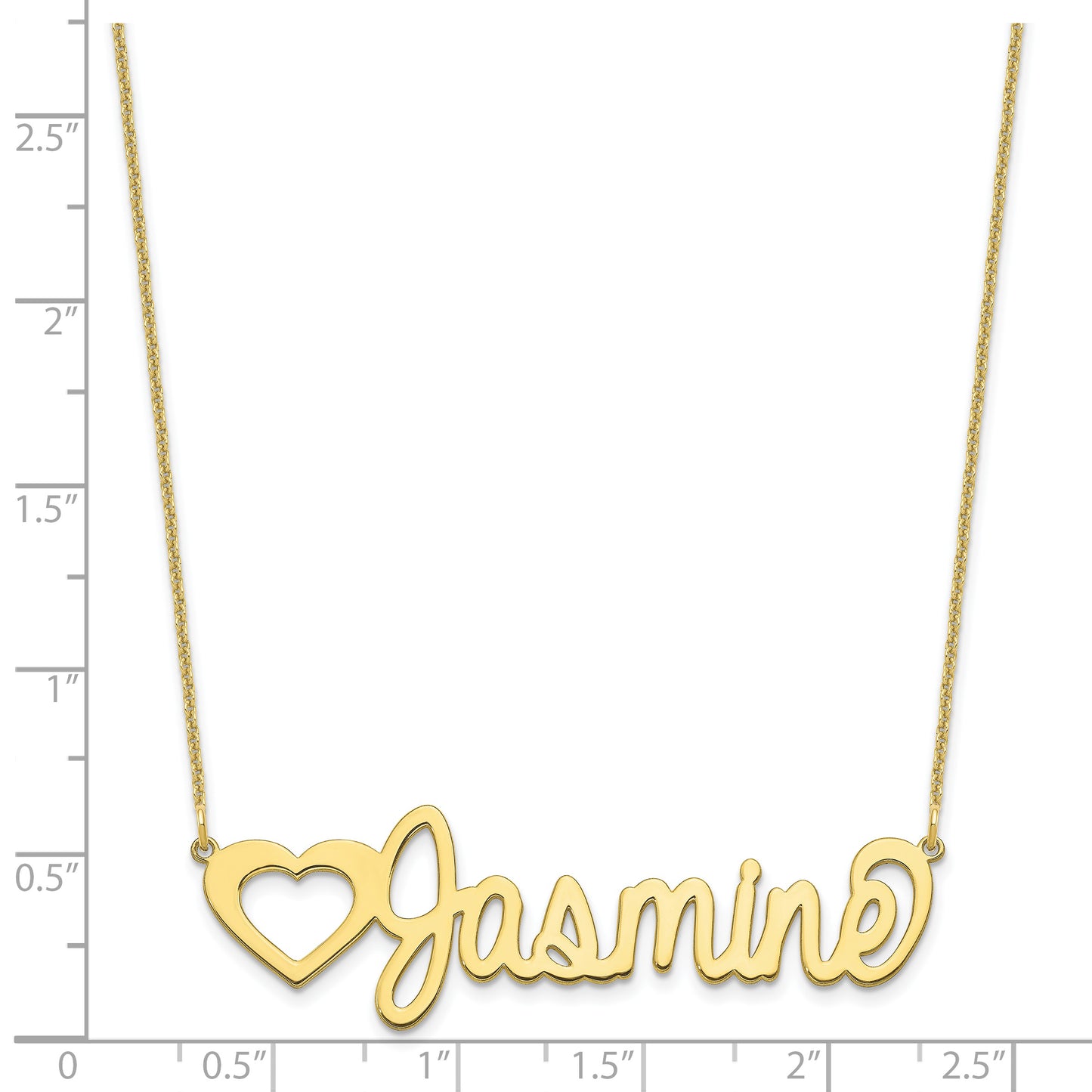 10K Yellow Gold Large Customized Name Plate Necklace