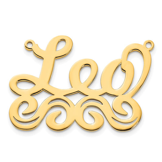 10K Yellow Gold Polished Name Plate