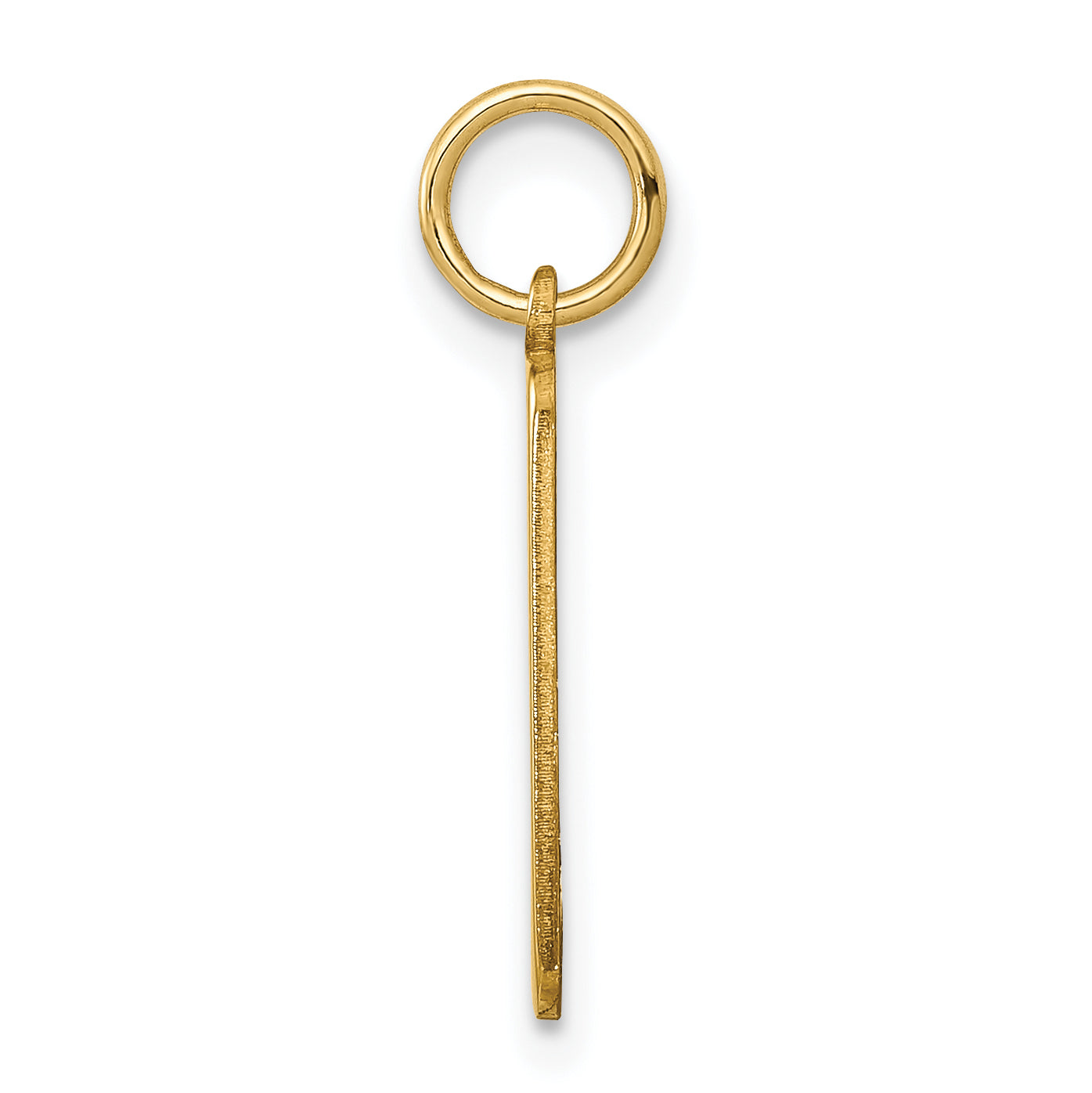 10K Yellow Gold Vertical Block Font Name Bar Charm