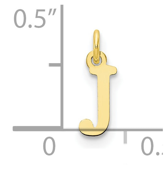 10K Yellow Gold Cutout Letter J Initial Charm
