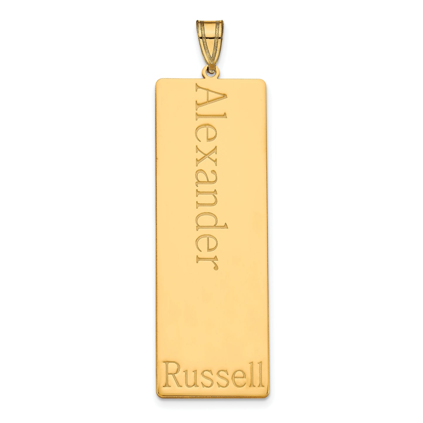 10K Yellow Gold 1 Name Family Pendant