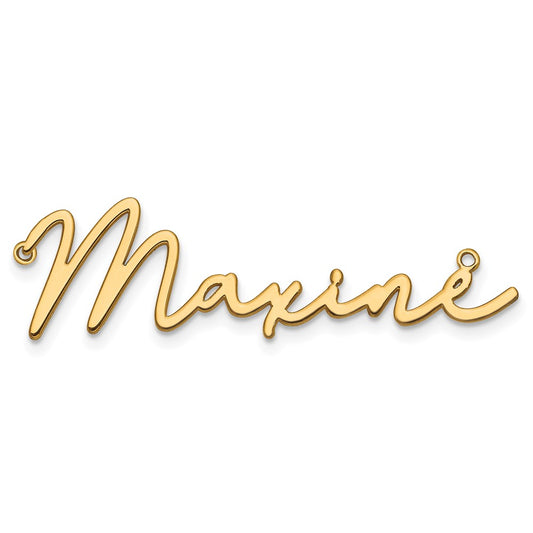 10K Yellow Gold Polished Bathinda Font Name Plate