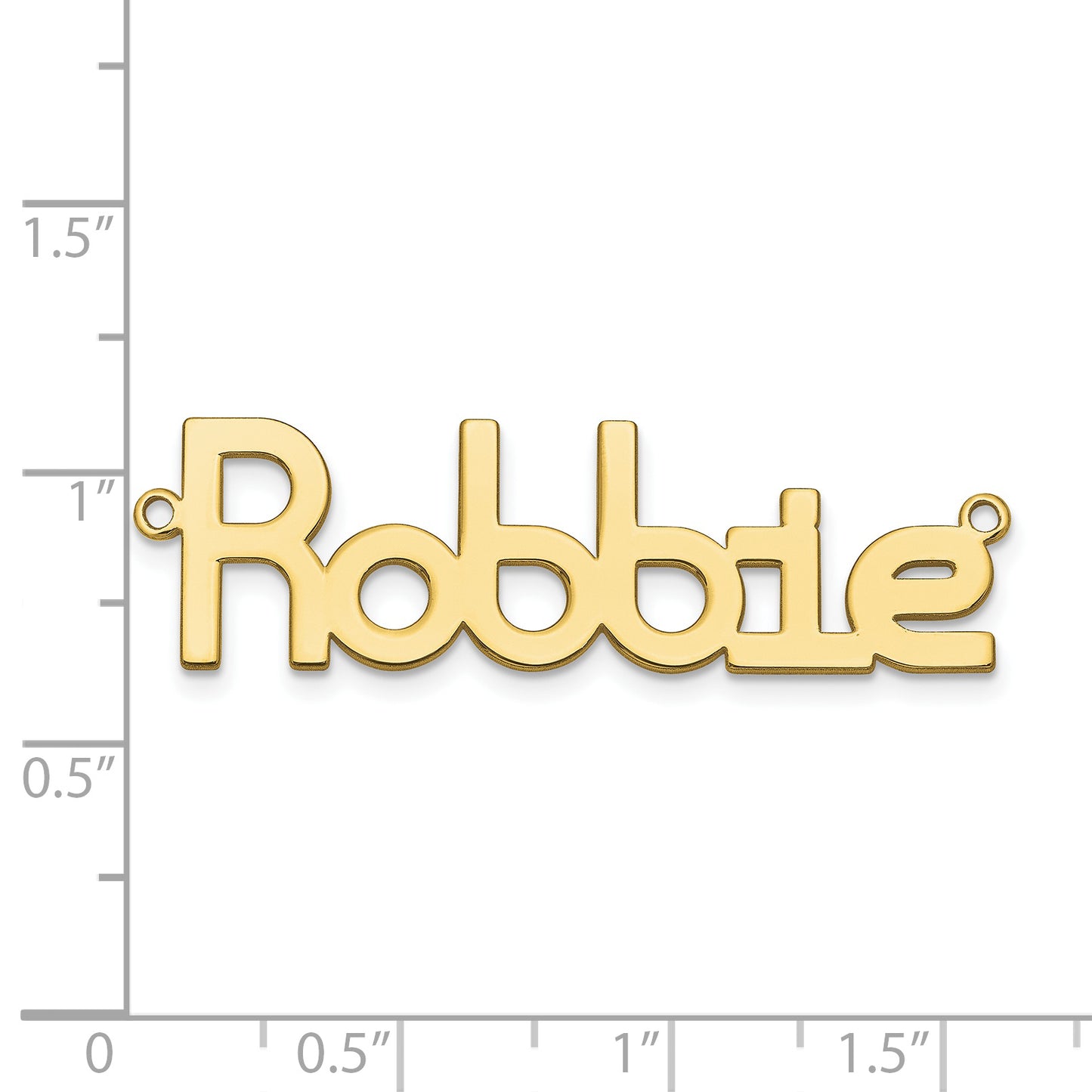 10K Yellow Gold Polished Modum Font Name Plate