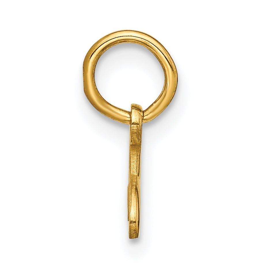 10K Yellow Gold Upper case Letter A Initial Charm