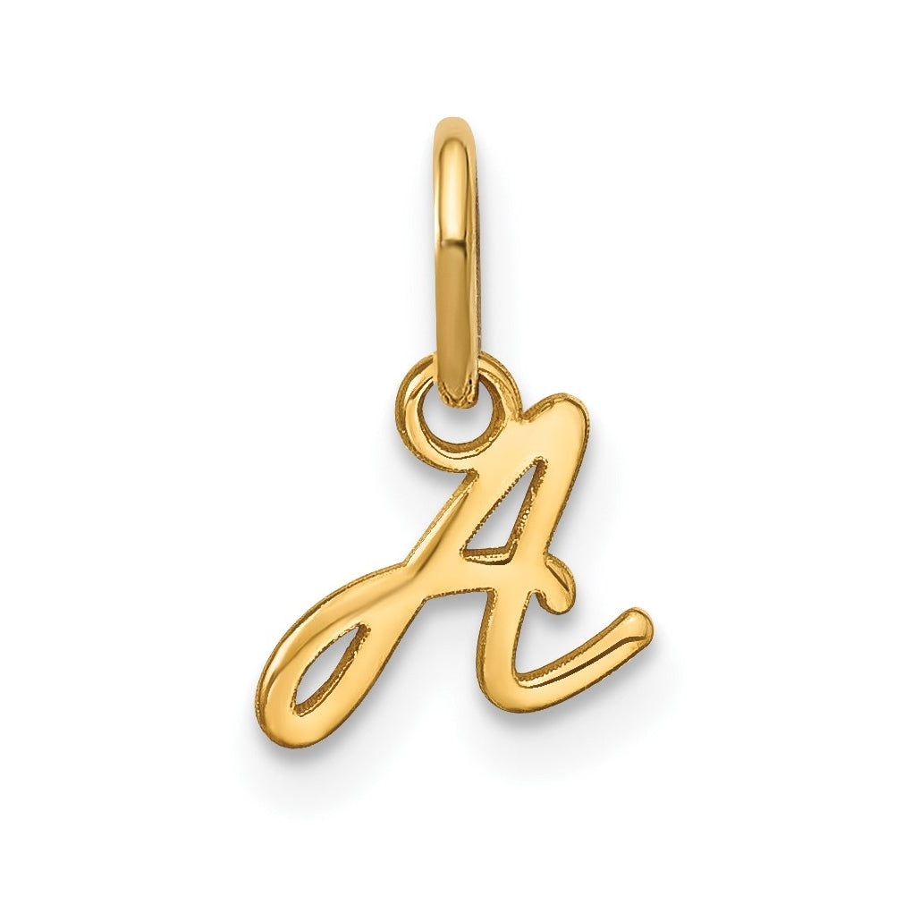 10K Yellow Gold Upper case Letter A Initial Charm