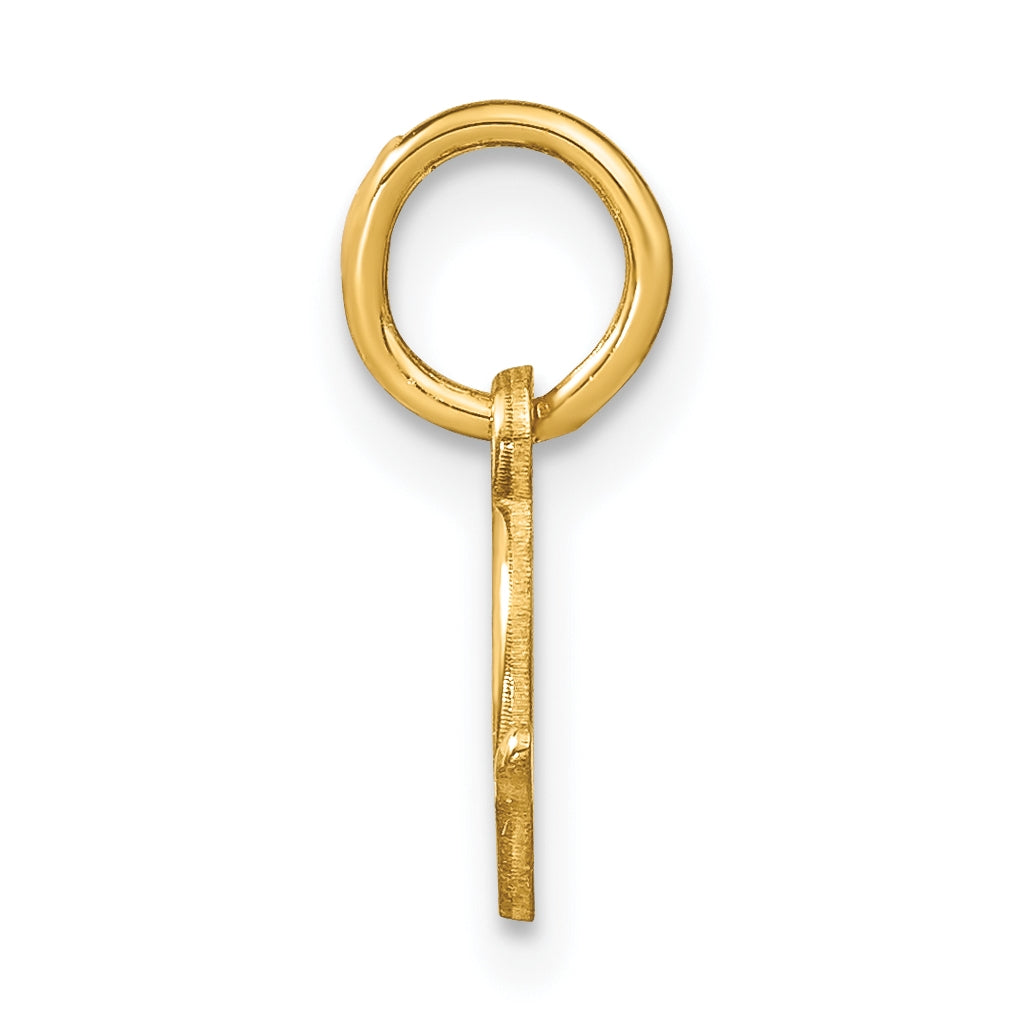 10K Yellow Gold Upper case Letter D Initial Charm