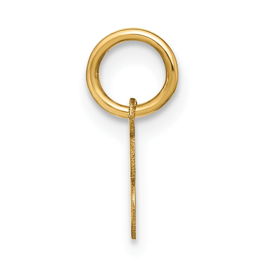 10K Yellow Gold Upper case Letter E Initial Charm