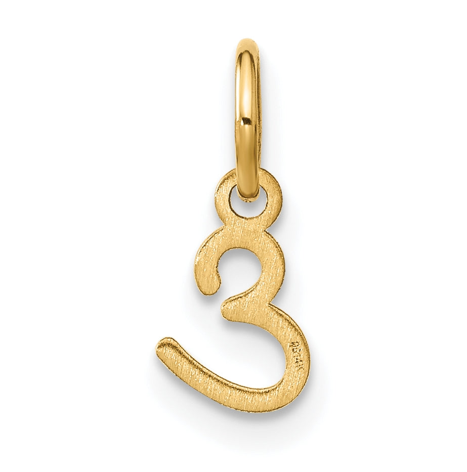 10K Yellow Gold Upper case Letter E Initial Charm
