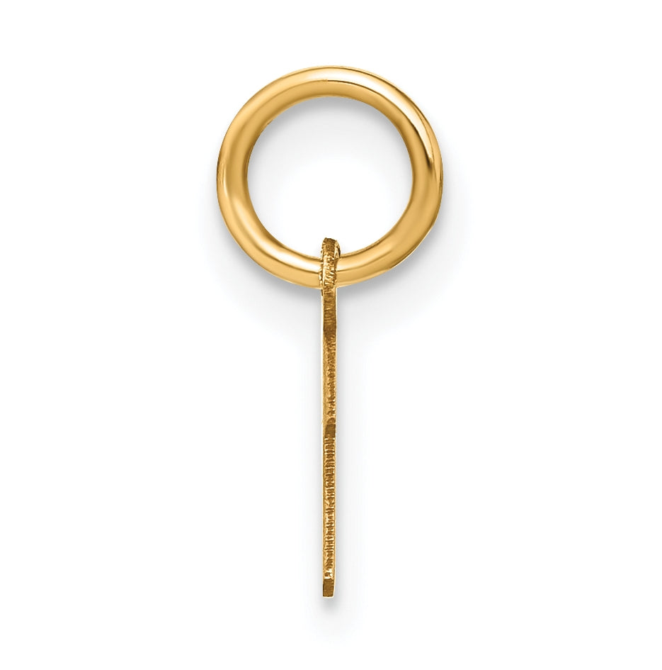 10K Yellow Gold Upper case Letter I Initial Charm