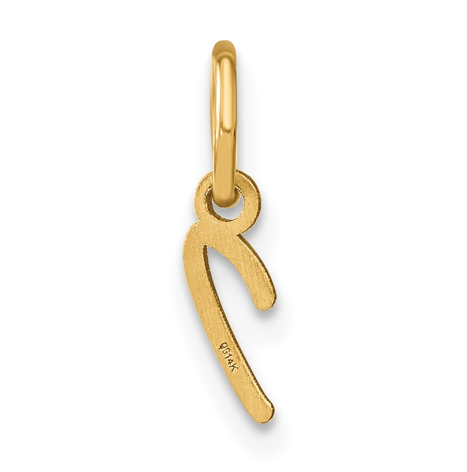 10K Yellow Gold Upper case Letter I Initial Charm
