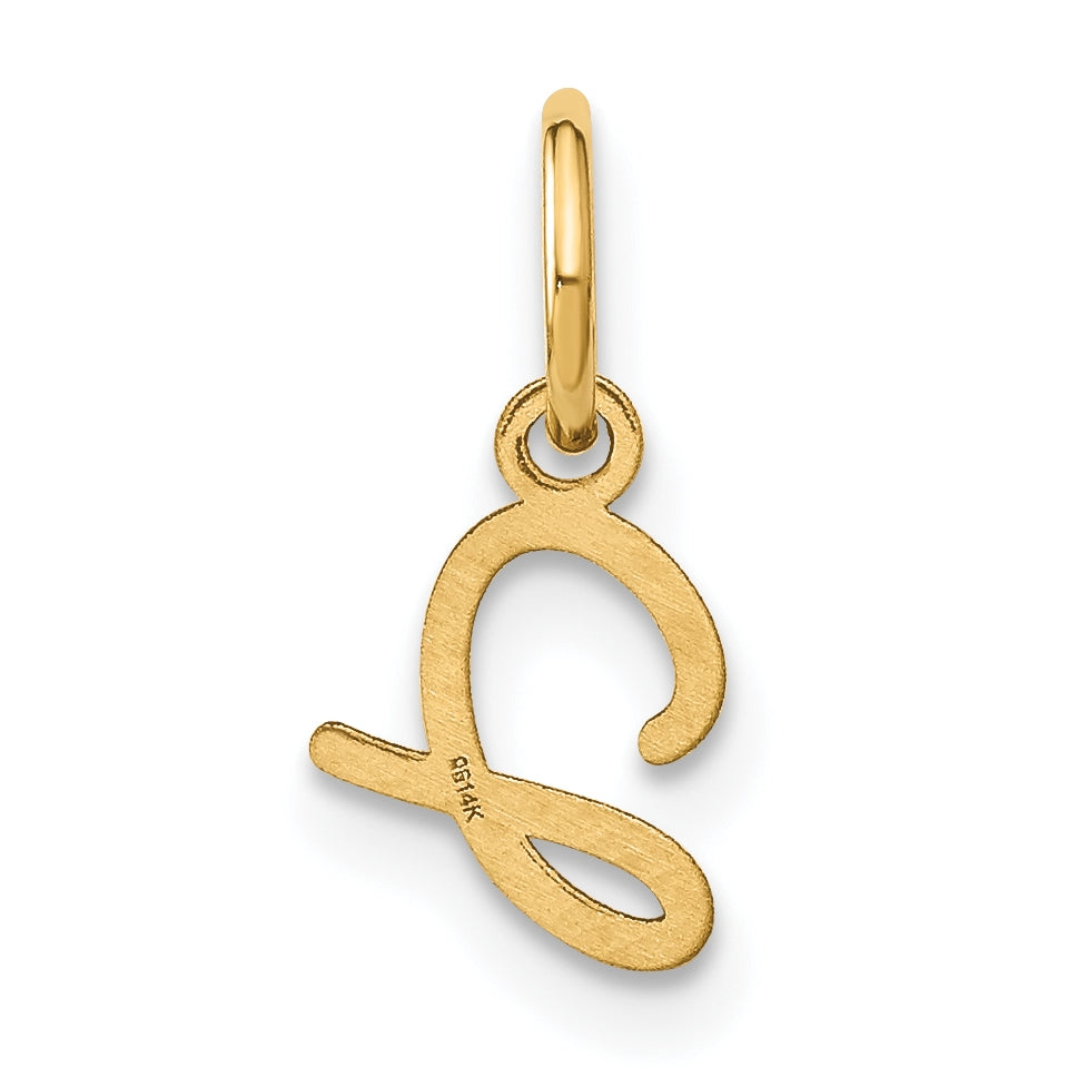 10K Yellow Gold Upper case Letter J Initial Charm