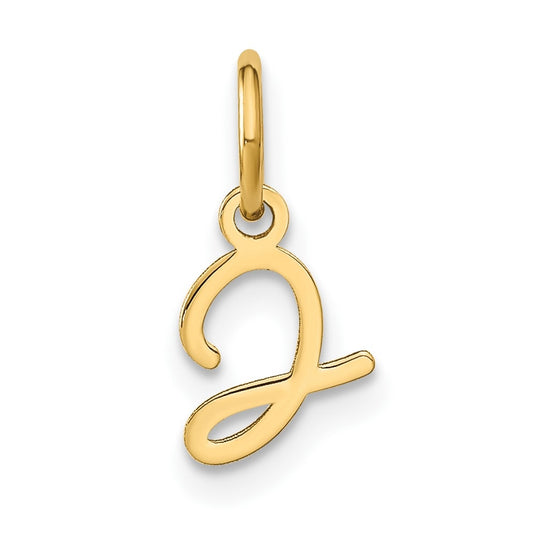 10K Yellow Gold Upper case Letter J Initial Charm