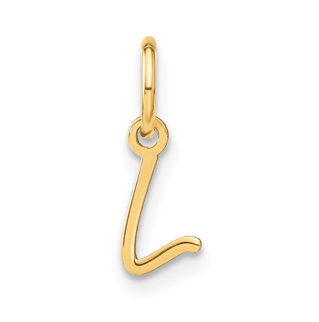 10K Yellow Gold Upper case Letter L Initial Charm