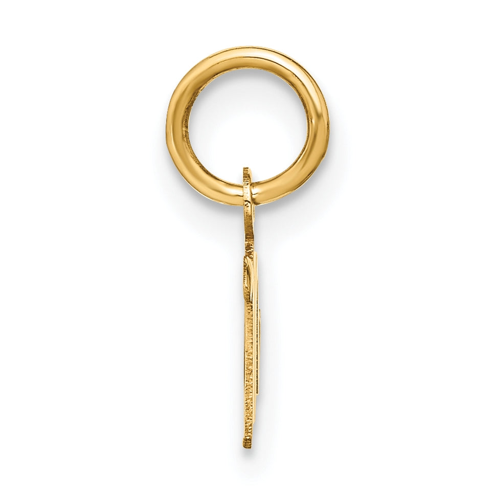 10K Yellow Gold Upper case Letter M Initial Charm