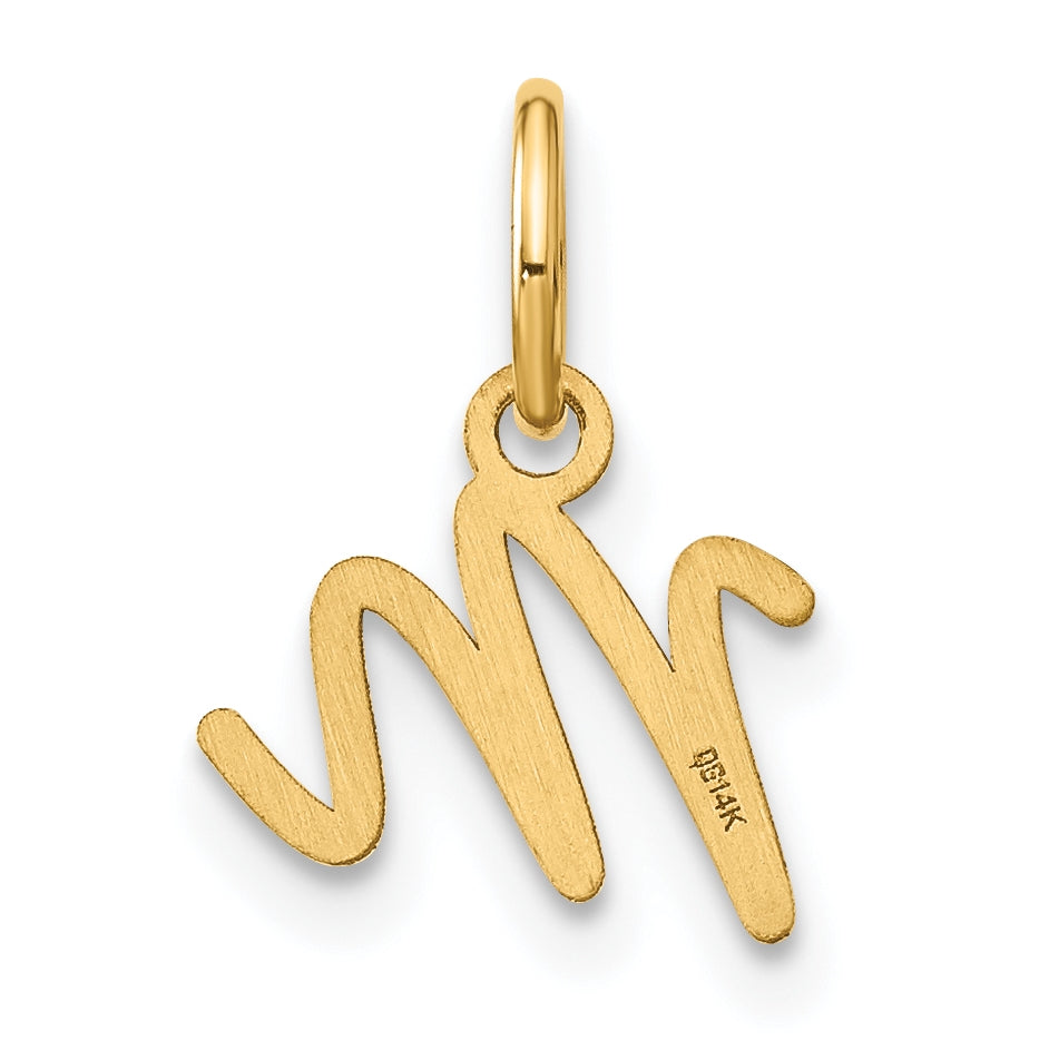 10K Yellow Gold Upper case Letter M Initial Charm