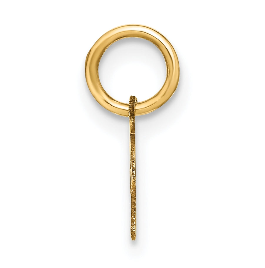10K Yellow Gold Upper case Letter P Initial Charm
