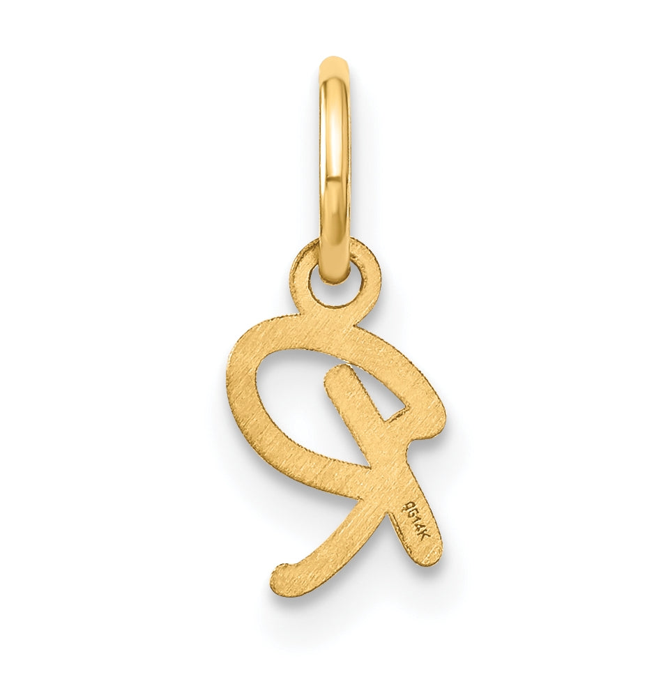 10K Yellow Gold Upper case Letter R Initial Charm