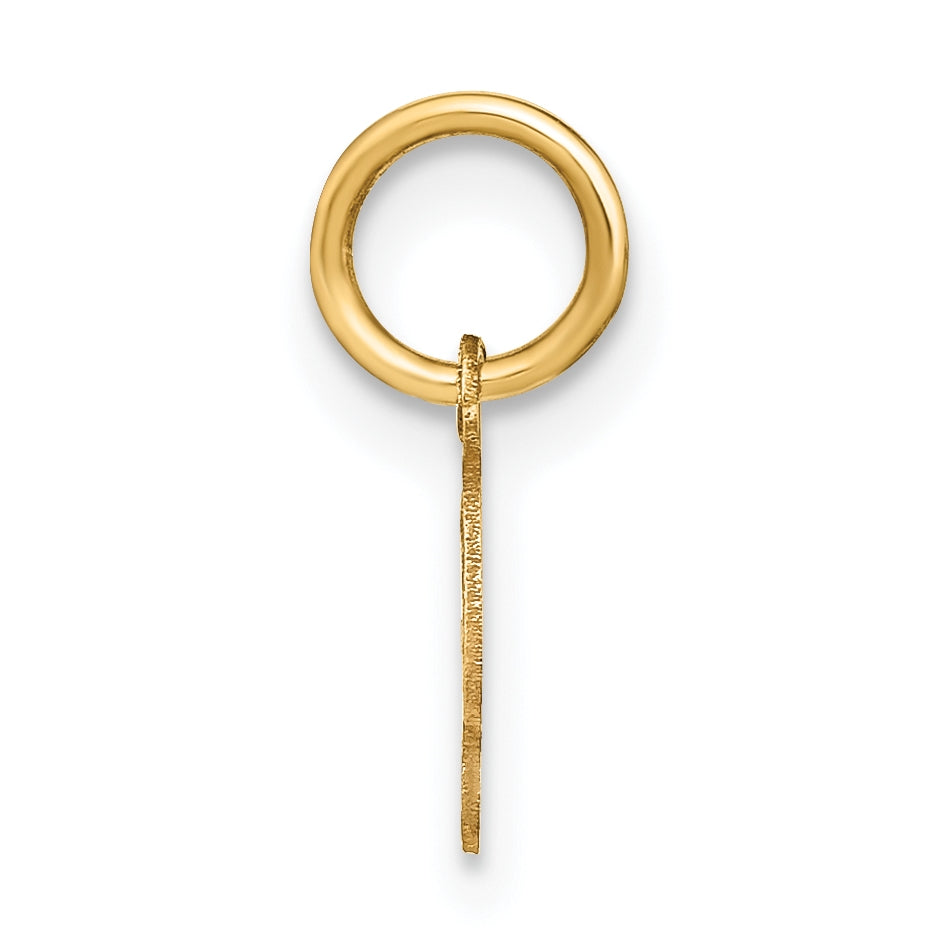 10K Yellow Gold Upper case Letter S Initial Charm