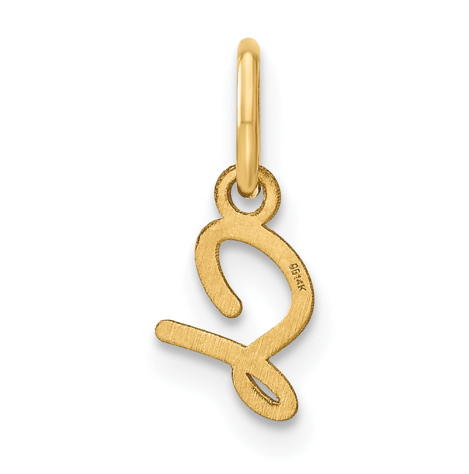 10K Yellow Gold Upper case Letter S Initial Charm