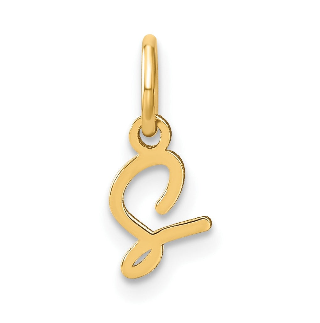 10K Yellow Gold Upper case Letter S Initial Charm