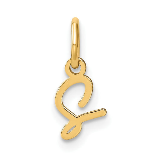10K Yellow Gold Upper case Letter S Initial Charm