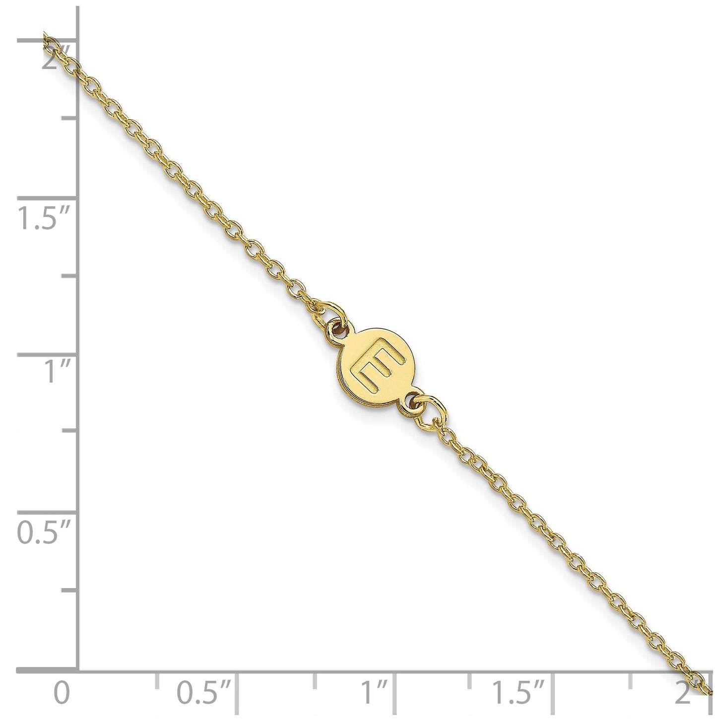 10K Yellow Gold 1 Letter Bubble Bracelet