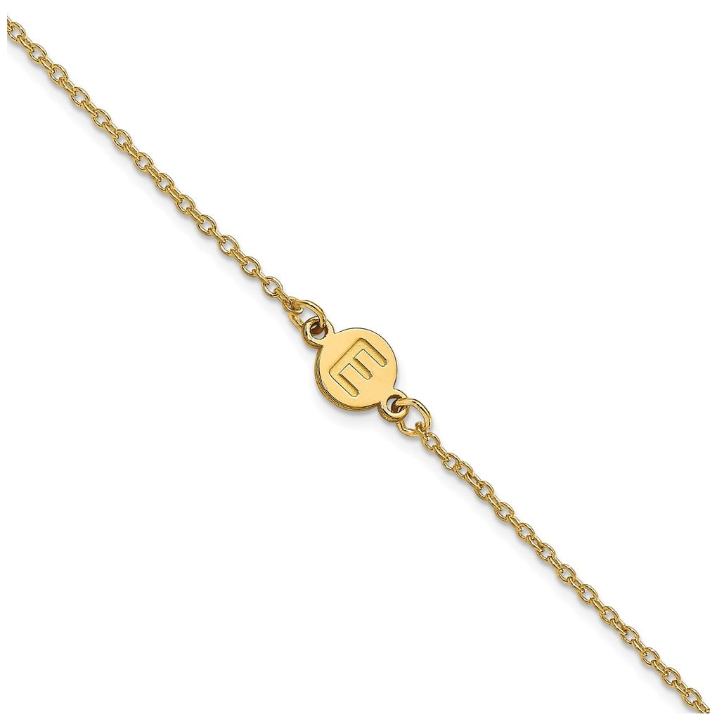 10K Yellow Gold 1 Letter Bubble Bracelet