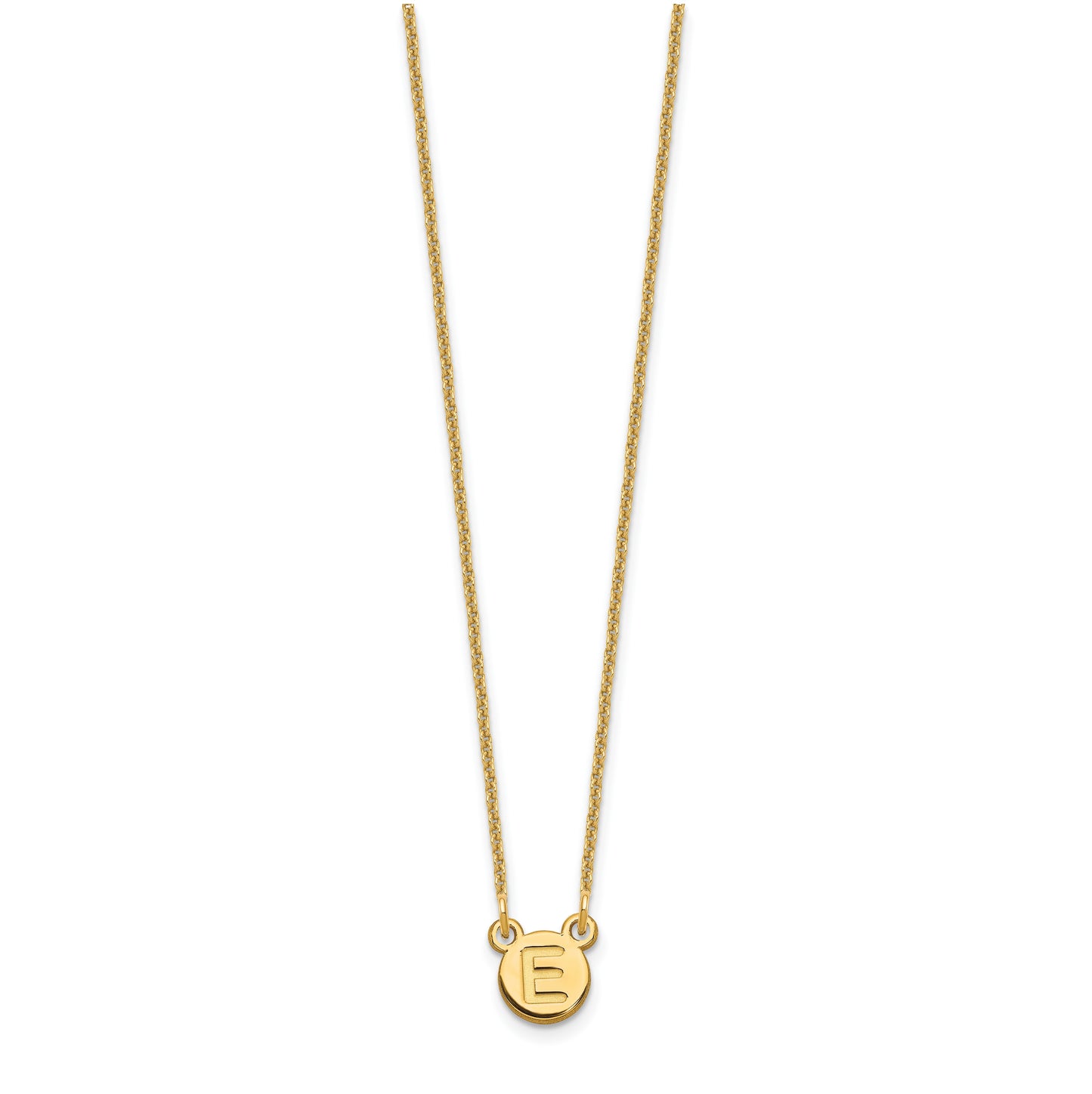 10K Yellow Gold 1 Letter Bubble Necklace