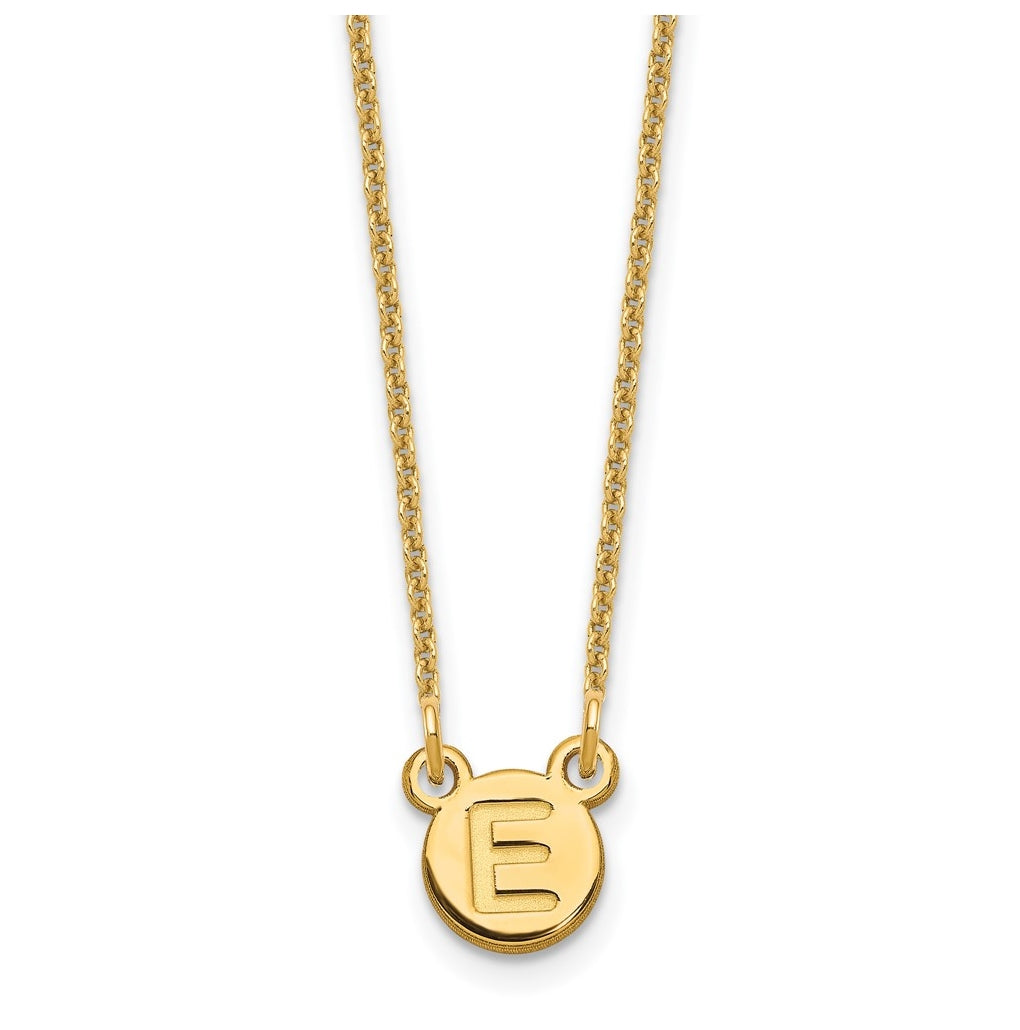 10K Yellow Gold 1 Letter Bubble Necklace