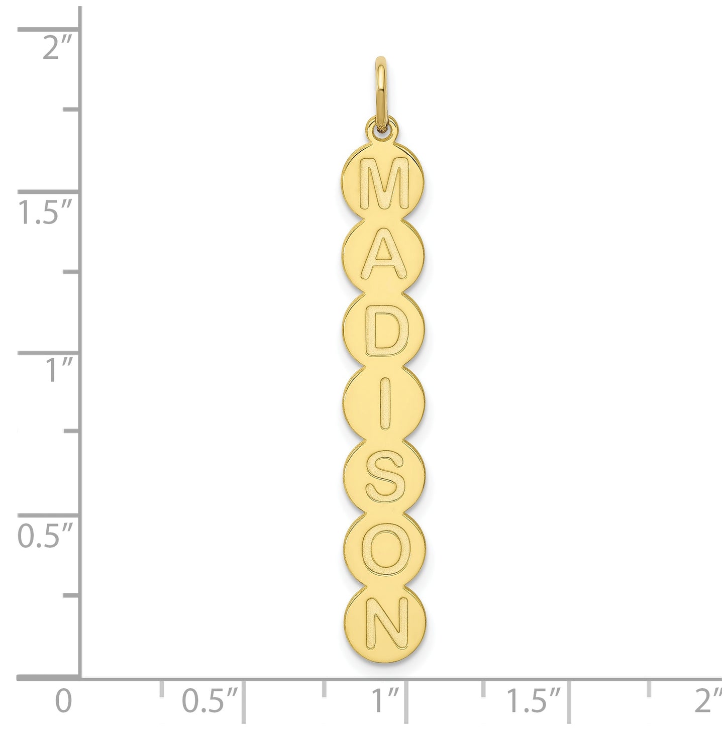 10K Yellow Gold 7 Letter Bubble Pendant