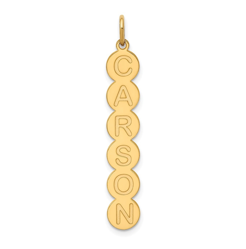 10K Yellow Gold 6 Letter Bubble Pendant