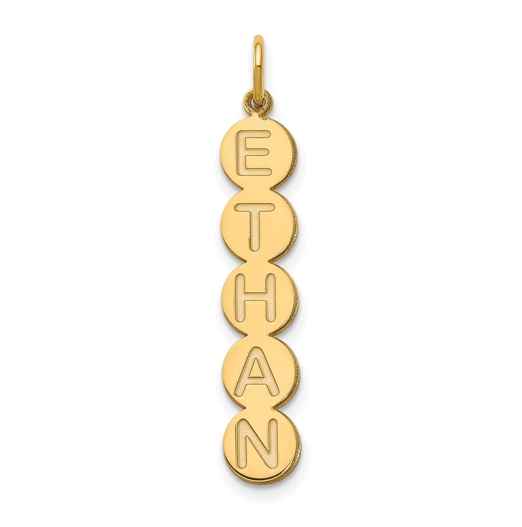 10K Yellow Gold 5 Letter Bubble Pendant