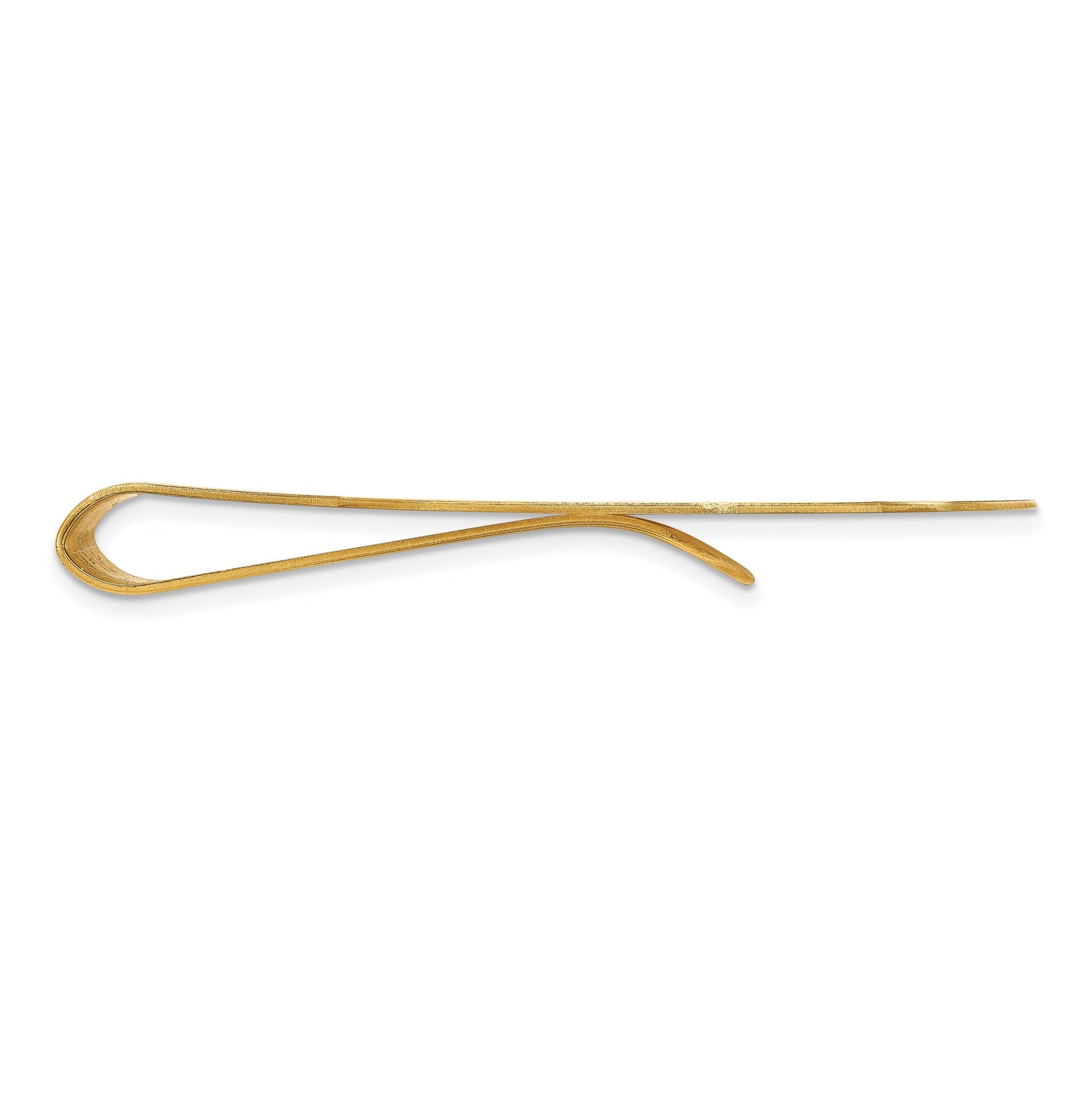 10K Yellow Gold Recessed Letters Round Monogram Money Clip