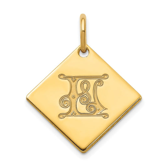 10k Polished Yellow Gold Letter L Initial Charm