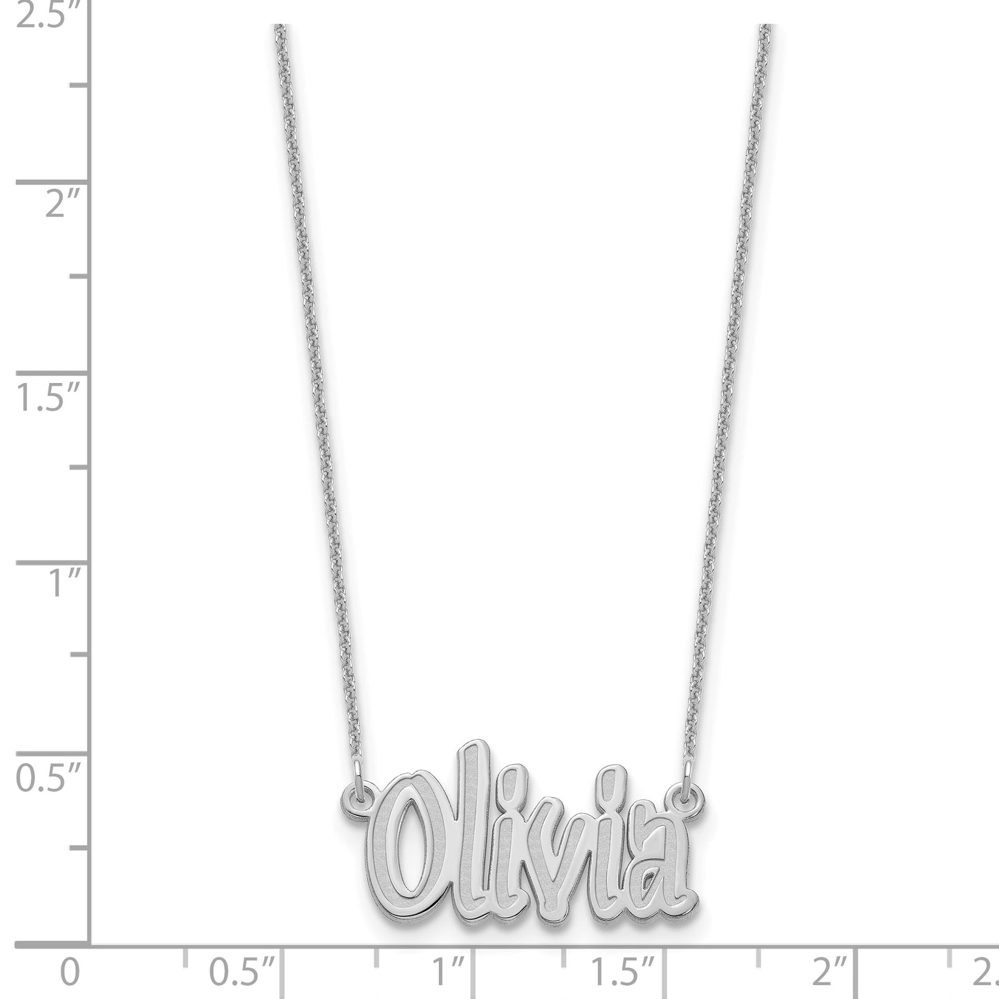 10k Polished White Gold SudegnakNo2 Font Name Plate
