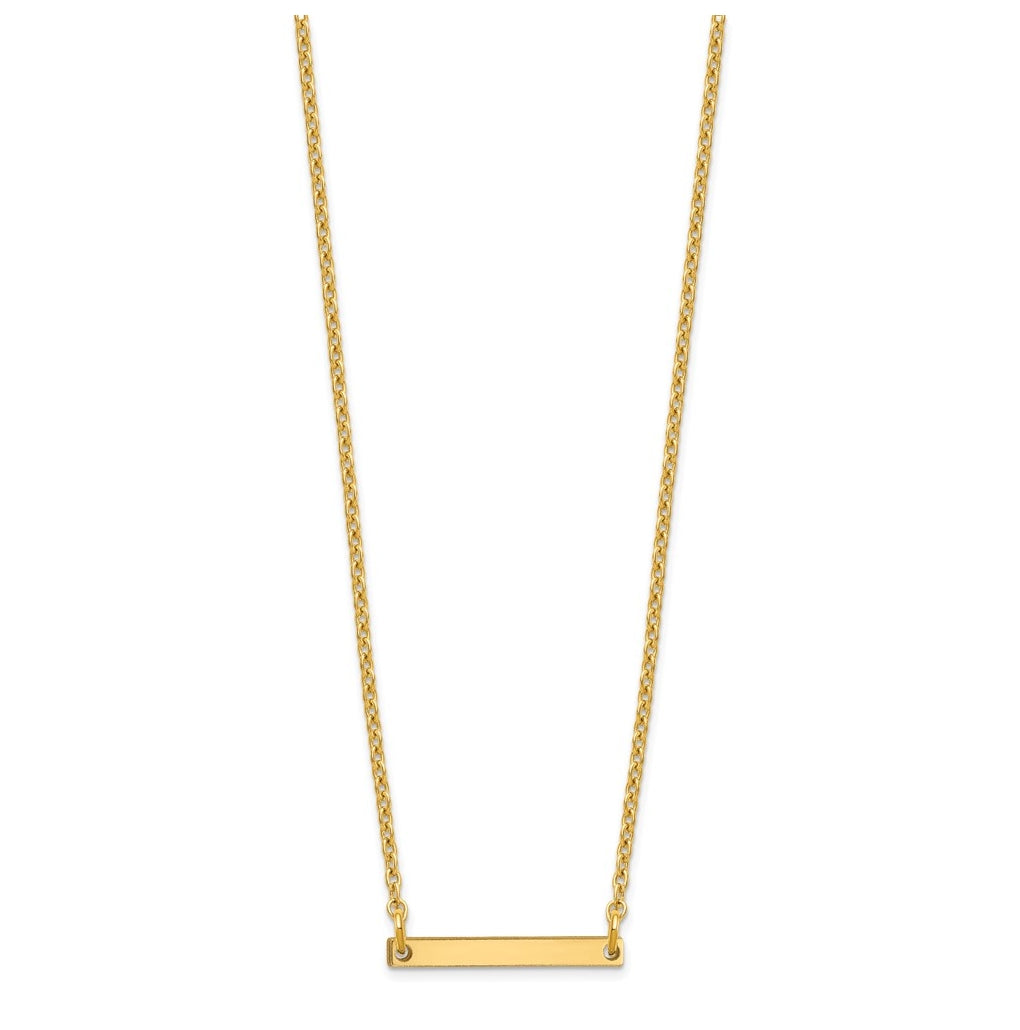 10K Yellow Or White Gold Polished Small Letter Necklace