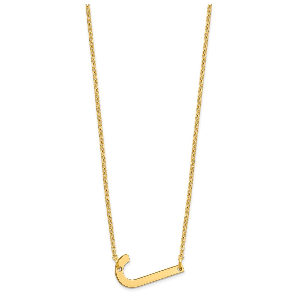 10K Yellow Or White Gold Polished Small Letter Necklace