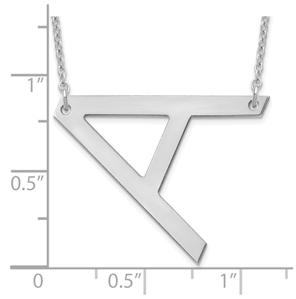 10K Yellow Or White Gold Polished Large Letter Necklace – Elegant Jewelry Gift for Birthday, Anniversary, Engagement, Wedding