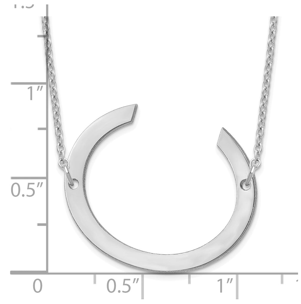 10K Yellow Or White Gold Polished Large Letter Necklace – Elegant Jewelry Gift for Birthday, Anniversary, Engagement, Wedding