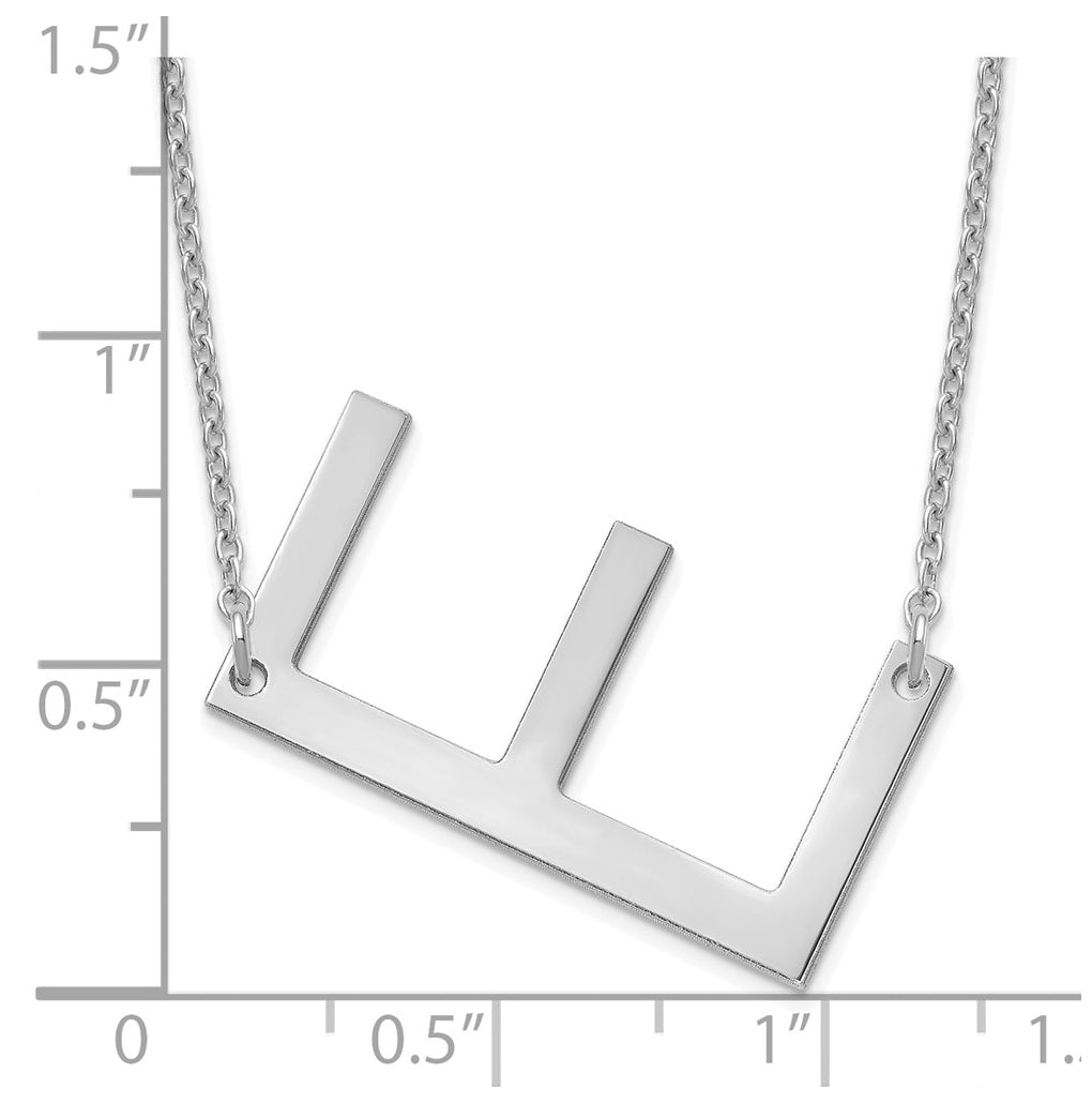 10K Yellow Or White Gold Polished Large Letter Necklace – Elegant Jewelry Gift for Birthday, Anniversary, Engagement, Wedding
