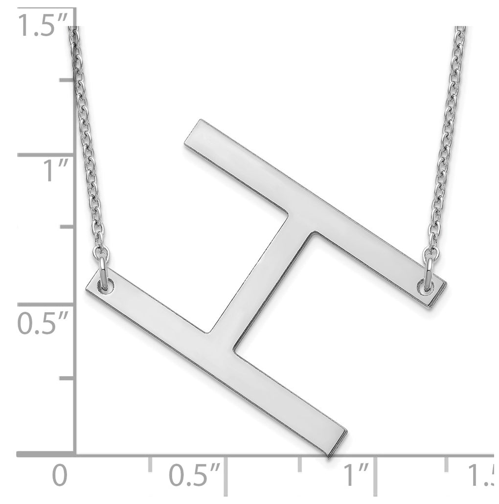 10K Yellow Or White Gold Polished Large Letter Necklace – Elegant Jewelry Gift for Birthday, Anniversary, Engagement, Wedding
