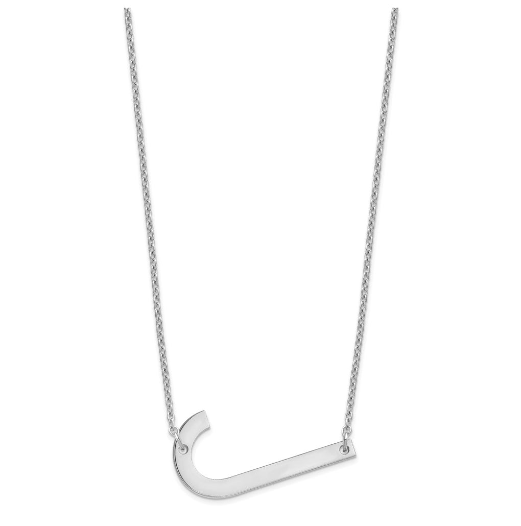10K Yellow Or White Gold Polished Large Letter Necklace – Elegant Jewelry Gift for Birthday, Anniversary, Engagement, Wedding