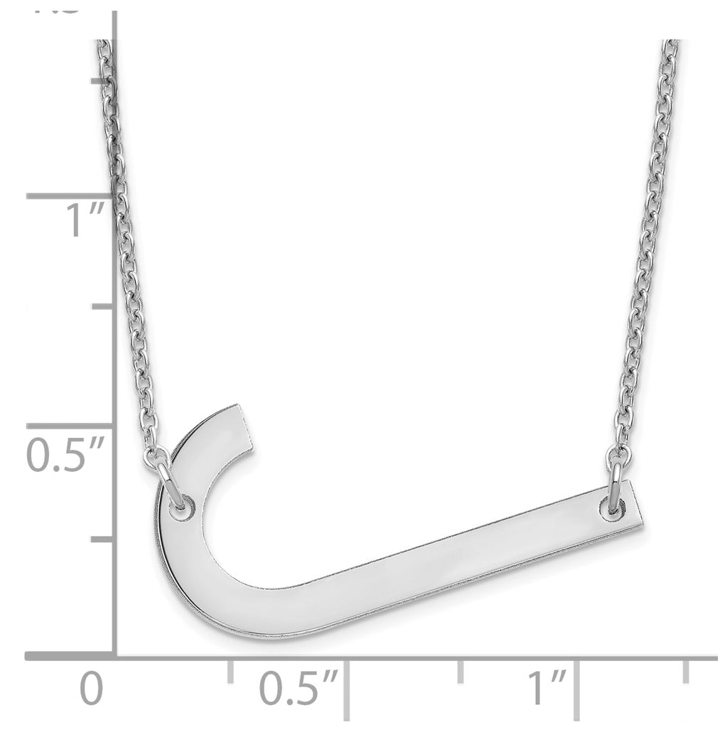 10K Yellow Or White Gold Polished Large Letter Necklace – Elegant Jewelry Gift for Birthday, Anniversary, Engagement, Wedding