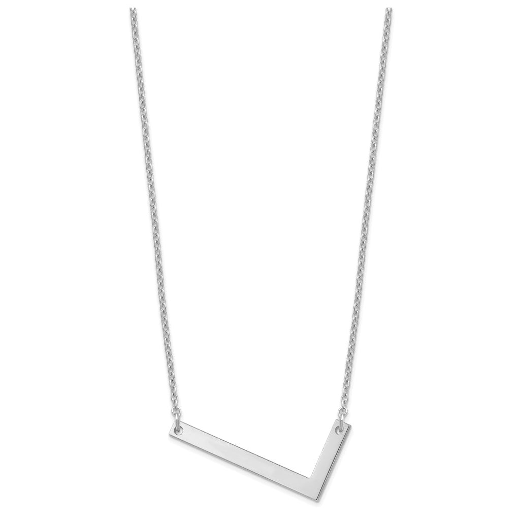 10K Yellow Or White Gold Polished Large Letter Necklace – Elegant Jewelry Gift for Birthday, Anniversary, Engagement, Wedding