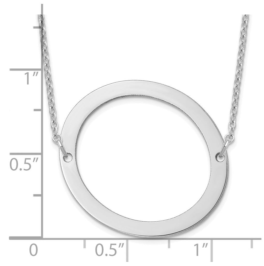 10K Yellow Or White Gold Polished Large Letter Necklace – Elegant Jewelry Gift for Birthday, Anniversary, Engagement, Wedding