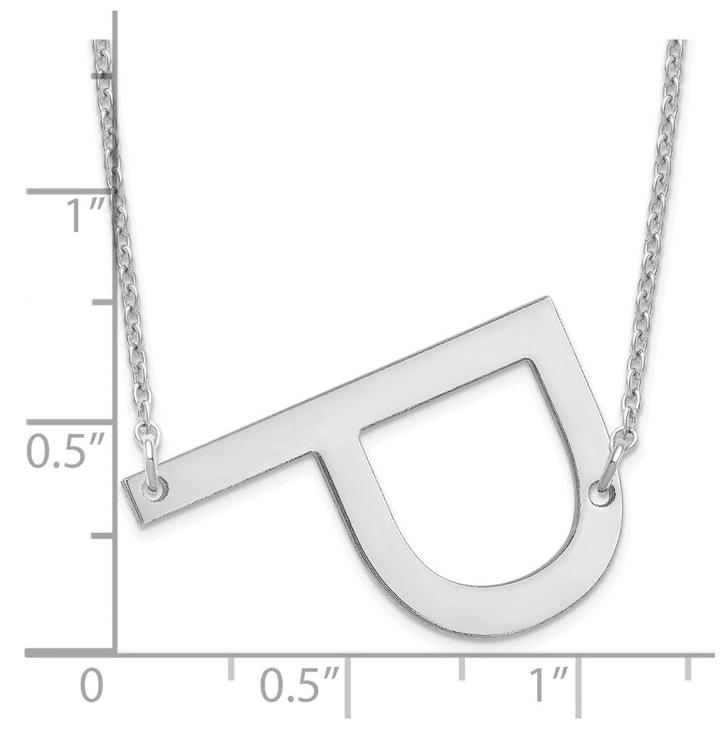 10K Yellow Or White Gold Polished Large Letter Necklace – Elegant Jewelry Gift for Birthday, Anniversary, Engagement, Wedding