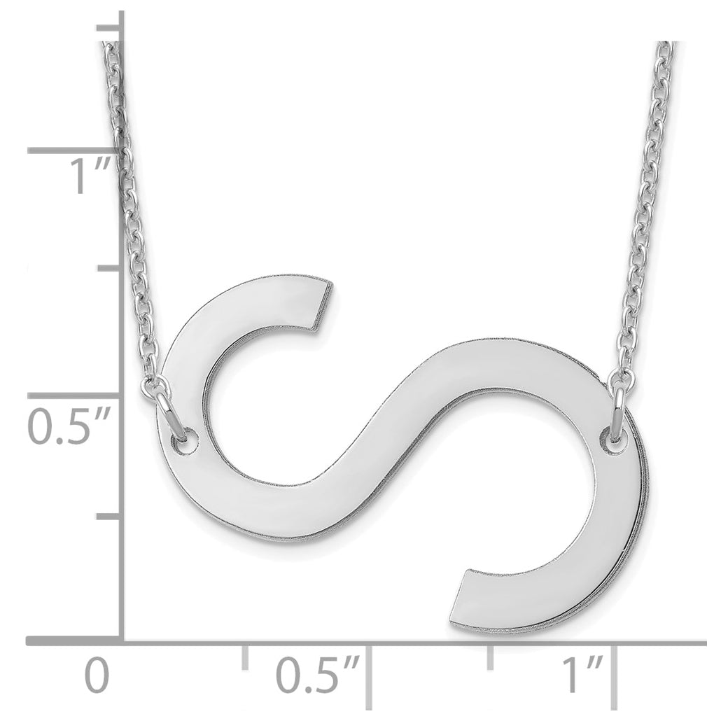 10K Yellow Or White Gold Polished Large Letter Necklace – Elegant Jewelry Gift for Birthday, Anniversary, Engagement, Wedding